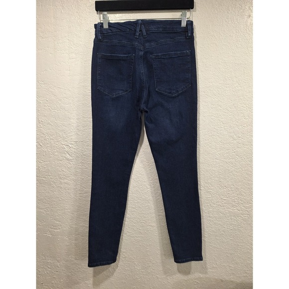 Good American Good Waist Skinny Jeans Dark Indigo Blue High Rise Size 6 /28 - Picture 2 of 7